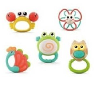 اسباب بازی نوزادی جغجغه دندانگیر 5 عددی هولی تویز Hola Toys مدل E318B _اسباب بازی نوزادی